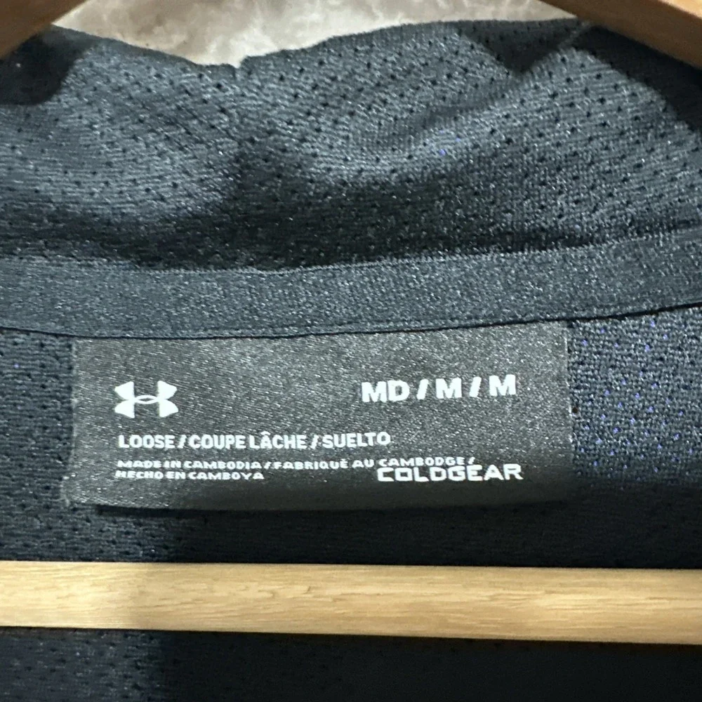 Under Armour Coldgear Storm Performance‎ Athlete Blue/Black Full Zip Jacket Sz M